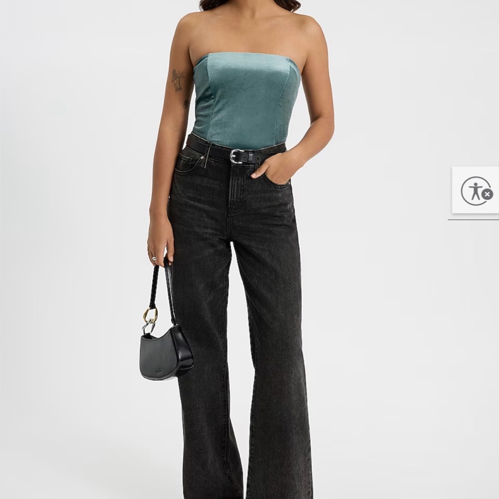 Express Velvet Strapless Bodysuit